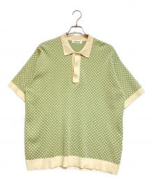 MONKEY TIME（モンキータイム）の古着「COTTON RETRO JACQUARD PL」｜ベージュ×黄緑