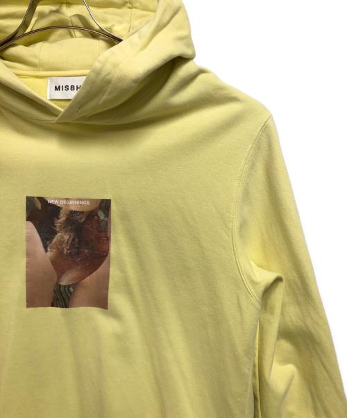 MISBIHV（ミスビヘイブ）MISBIHV (ミスビヘイブ) パーカー イエロー サイズ:ＳＩＺＥ　Ｌの古着・服飾アイテム
