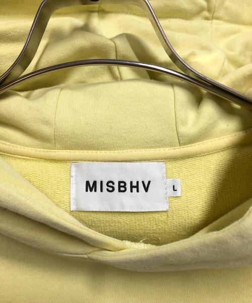 MISBIHV（ミスビヘイブ）MISBIHV (ミスビヘイブ) パーカー イエロー サイズ:ＳＩＺＥ　Ｌの古着・服飾アイテム