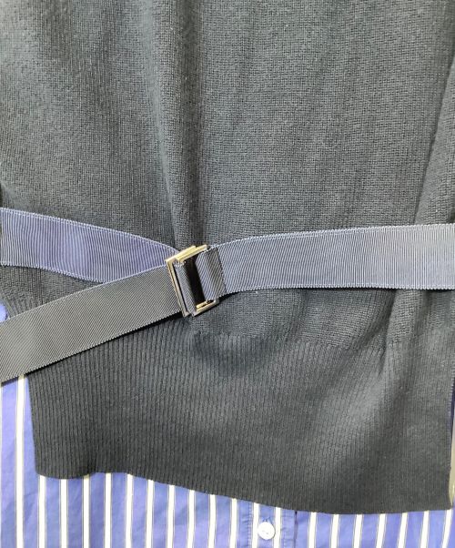 sacai（サカイ）sacai (サカイ) Classic Cotton Knit Dress（クラシックコットンニットドレス） ネイビー×ホワイト×ブルー サイズ:1の古着・服飾アイテム