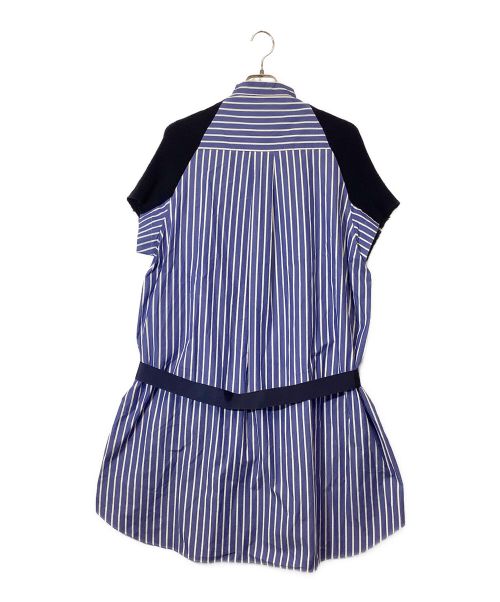 sacai（サカイ）sacai (サカイ) Classic Cotton Knit Dress（クラシックコットンニットドレス） ネイビー×ホワイト×ブルー サイズ:1の古着・服飾アイテム