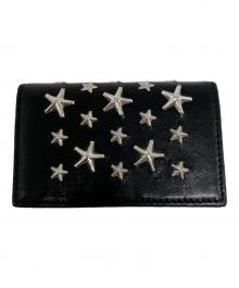 JIMMY CHOO（ジミーチュウ）の古着「スタッズカードケース」｜ブラック