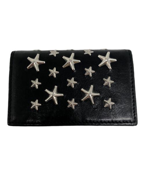 JIMMY CHOO（ジミーチュウ）JIMMY CHOO (ジミーチュウ) スタッズカードケース ブラックの古着・服飾アイテム