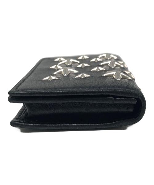 JIMMY CHOO（ジミーチュウ）JIMMY CHOO (ジミーチュウ) スタッズカードケース ブラックの古着・服飾アイテム