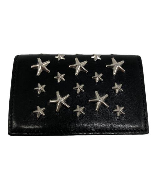 JIMMY CHOO（ジミーチュウ）JIMMY CHOO (ジミーチュウ) スタッズカードケース ブラックの古着・服飾アイテム