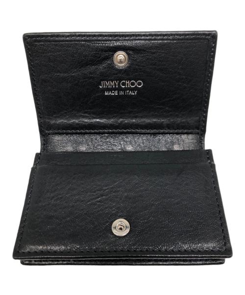 JIMMY CHOO（ジミーチュウ）JIMMY CHOO (ジミーチュウ) スタッズカードケース ブラックの古着・服飾アイテム