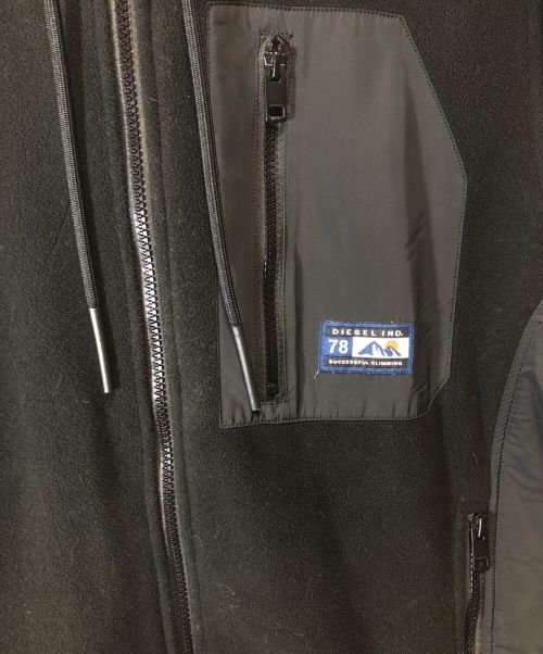 DIESEL（ディーゼル）DIESEL (ディーゼル) ジップパーカー ブラック サイズ:Ｍの古着・服飾アイテム