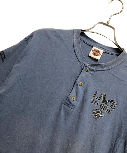 HARLEY-DAVIDSON（ハーレーダビッドソン）HARLEY-DAVIDSON (ハーレーダビッドソン) 半袖Tシャツ ブルー サイズ:不明の古着・服飾アイテム
