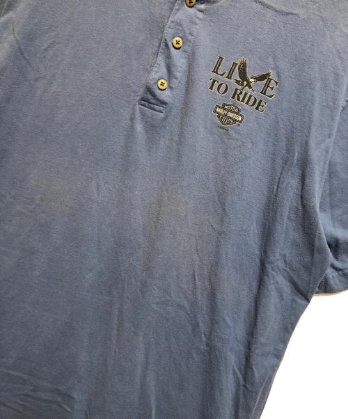 HARLEY-DAVIDSON（ハーレーダビッドソン）HARLEY-DAVIDSON (ハーレーダビッドソン) 半袖Tシャツ ブルー サイズ:不明の古着・服飾アイテム