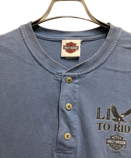 HARLEY-DAVIDSON（ハーレーダビッドソン）HARLEY-DAVIDSON (ハーレーダビッドソン) 半袖Tシャツ ブルー サイズ:不明の古着・服飾アイテム