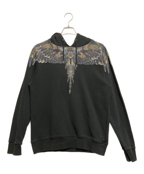 MARCELO BURLON（マルセロバーロン）MARCELO BURLON (マルセロバーロン) プルオーバーパーカー ブラック×ブルー サイズ:XSの古着・服飾アイテム