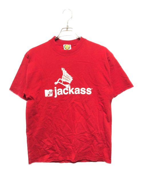 have a hardcore day（ハブアハードコアデイ）have a hardcore day (ハブアハードコアデイ) 半袖カットソー レッド サイズ:Ｍの古着・服飾アイテム