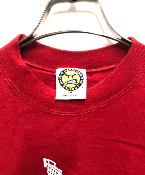 have a hardcore day（ハブアハードコアデイ）have a hardcore day (ハブアハードコアデイ) 半袖カットソー レッド サイズ:Ｍの古着・服飾アイテム