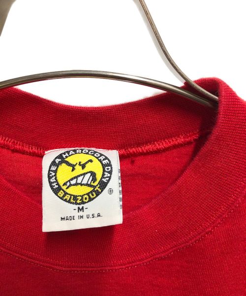 have a hardcore day（ハブアハードコアデイ）have a hardcore day (ハブアハードコアデイ) 半袖カットソー レッド サイズ:Ｍの古着・服飾アイテム