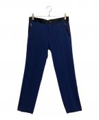 sakayoriサカヨリ）の古着「センタープレスパンツ」｜ブルー×ブラック