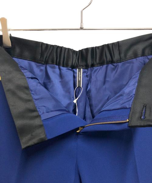 sakayori（サカヨリ）sakayori (サカヨリ) センタープレスパンツ ブルー×ブラック サイズ:40の古着・服飾アイテム