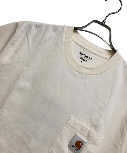 CarHartt（カーハート）CarHartt (カーハート) AWAKE (アウェイク) ポケットTシャツ アイボリー サイズ:Lの古着・服飾アイテム