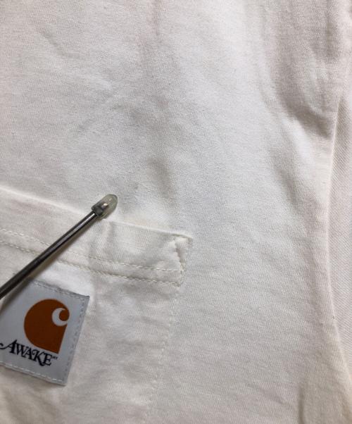 CarHartt（カーハート）CarHartt (カーハート) AWAKE (アウェイク) ポケットTシャツ アイボリー サイズ:Lの古着・服飾アイテム