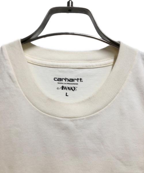 CarHartt（カーハート）CarHartt (カーハート) AWAKE (アウェイク) ポケットTシャツ アイボリー サイズ:Lの古着・服飾アイテム