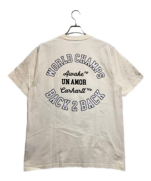 CarHartt（カーハート）CarHartt (カーハート) AWAKE (アウェイク) ポケットTシャツ アイボリー サイズ:Lの古着・服飾アイテム