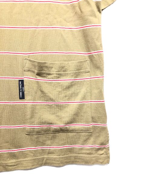 COMME des GARCONS HOMME（コムデギャルソン オム）COMME des GARCONS HOMME (コムデギャルソン オム) ボーダー半袖カットソー オリーブ サイズ:Ｍの古着・服飾アイテム
