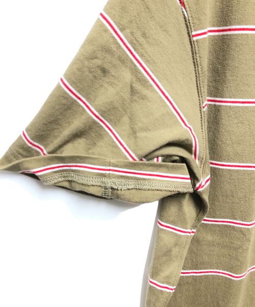 COMME des GARCONS HOMME（コムデギャルソン オム）COMME des GARCONS HOMME (コムデギャルソン オム) ボーダー半袖カットソー オリーブ サイズ:Ｍの古着・服飾アイテム