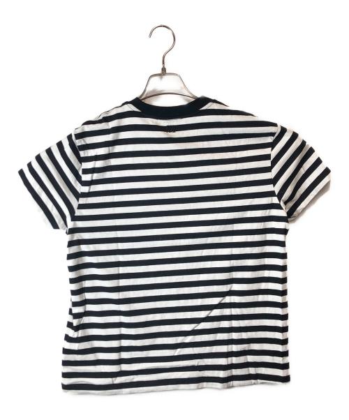 AMI Alexandre Mattiussi（アミアレクサンドルマテュッシ）AMI Alexandre Mattiussi (アミアレクサンドルマテュッシ) クルーネック半袖Tシャツ ホワイト×ブラック サイズ:Sの古着・服飾アイテム