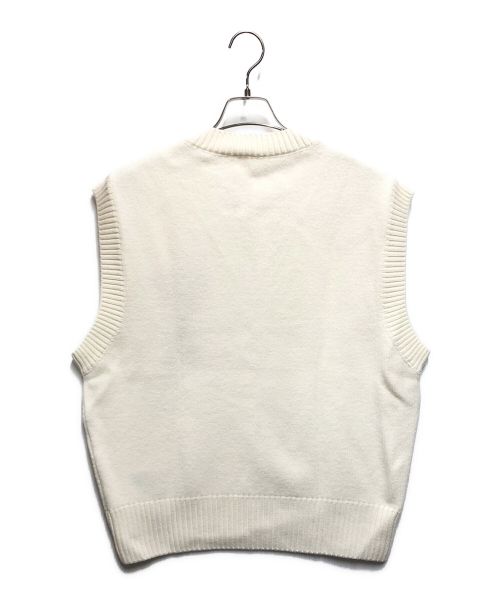 AMI Alexandre Mattiussi（アミアレクサンドルマテュッシ）AMI Alexandre Mattiussi (アミ アレクサンドル マテュッシ) ニットベスト ホワイト サイズ:Lの古着・服飾アイテム