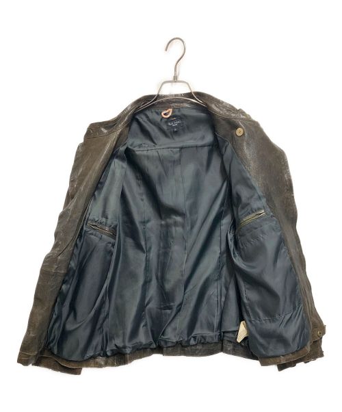 Paul Smith JEANS（ポールスミス ジーンズ）Paul Smith JEANS (ポールスミス ジーンズ) レザージャケット ブラウン サイズ:ＳＩＺＥ　Ｌの古着・服飾アイテム