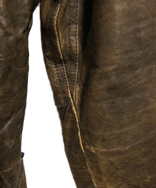 Paul Smith JEANS（ポールスミス ジーンズ）Paul Smith JEANS (ポールスミス ジーンズ) レザージャケット ブラウン サイズ:ＳＩＺＥ　Ｌの古着・服飾アイテム