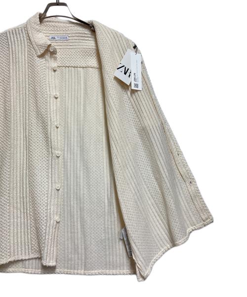 ZARA（ザラ）ZARA (ザラ) 半袖ニット アイボリー サイズ:USA XL 未使用品の古着・服飾アイテム