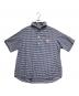 DANTON（ダントン）の古着「丸襟半袖シャツ」｜ブルー×ホワイト