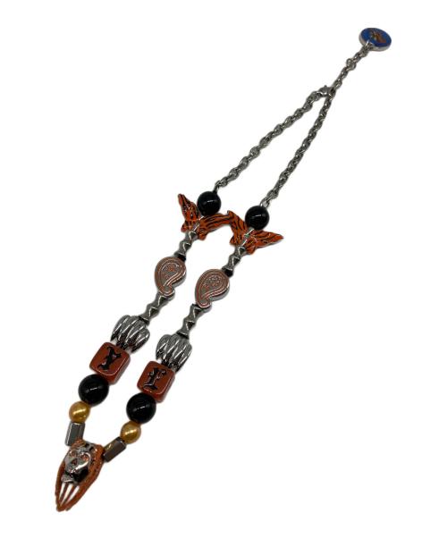 TYGA EVAE（エバー）TYGA EVAE (エバー) ネックレス シルバー×オレンジの古着・服飾アイテム