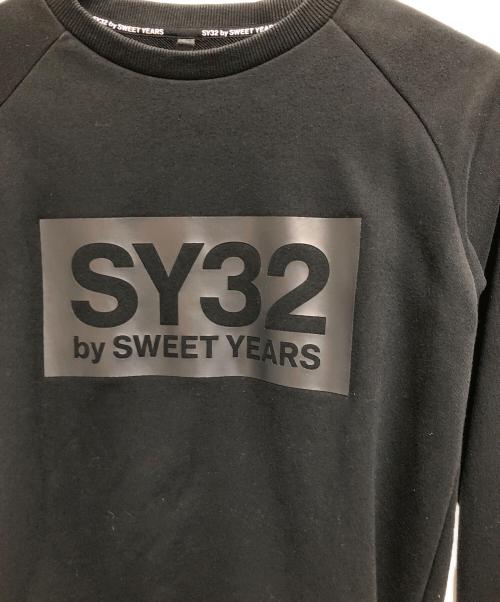 sy32 by sweet years（エスワイサーティトゥバイスィートイヤーズ）sy32 by sweet years (エスワイサーティトゥバイスィートイヤーズ) スウェット ブラック サイズ:ＳＩＺＥ　Ｓの古着・服飾アイテム