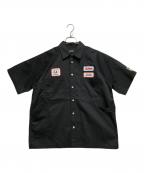 X-LARGEエクストララージ）の古着「LOGO PATCH S/S WORK SHIRT」｜ブラック