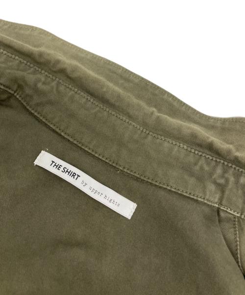 THE SHIRT by upper hights（ザ シーツ バイ アッパーハイツ）THE SHIRT by upper hights (ザ シーツ バイ アッパーハイツ) マキシ丈ツイルシャツワンピース グリーンの古着・服飾アイテム