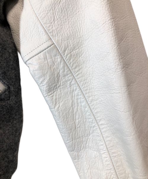 skookum（スクーカム）skookum (スクーカム) HEBRU BRAND (ヘブル・ブラントリー) 2G (ツージー) HEBRU AWARD JACKET ホワイト×グレー サイズ:Ｍの古着・服飾アイテム