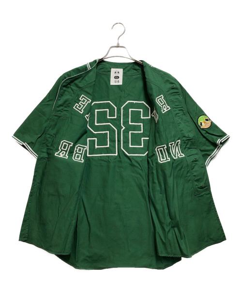 Hebru Brantley（ヘブル・ブラントリー）Hebru Brantley (ヘブル・ブラントリー) 2G (ツージー) ベースボールシャツ グリーン サイズ:Ｍの古着・服飾アイテム
