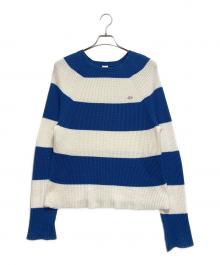 LACOSTE LIVE（ラコステライブ）の古着「ニット」｜ホワイト×ブルー