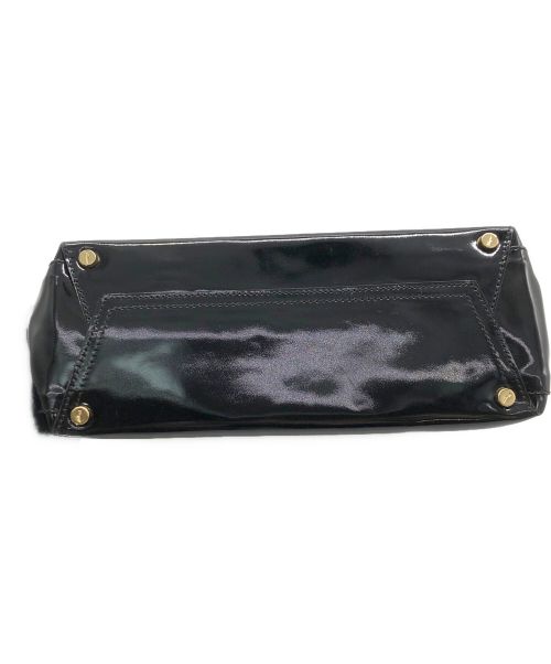 Salvatore Ferragamo（サルヴァトーレ フェラガモ）Salvatore Ferragamo (サルヴァトーレ フェラガモ) エナメルハンドバッグ ブラックの古着・服飾アイテム