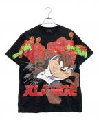 X-LARGE×SPACE JAM ALLSTAR TEAMエクストララージ×スペース・ジャム オールスター・チーム）の古着「プリントカットソー」｜ブラック