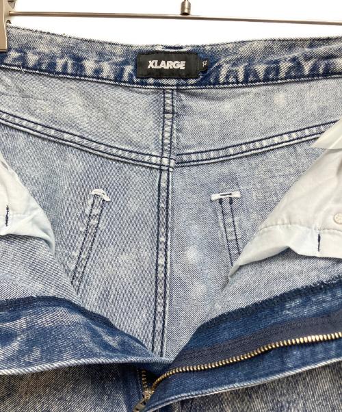 X-LARGE（エクストララージ）X-LARGE (エクストララージ) CHEMICAL WIDE DENIM PANTS スカイブルー サイズ:32インチの古着・服飾アイテム