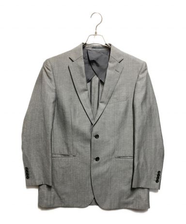 バーバリーロンドン テーラードジャケット カシミヤ グレー 大きいサイズ メンズ 中古・古着通販】BURBERRY LONDON (バーバリーロンドン) テーラード