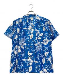 HOOKANO（ホオカノ）の古着「アロハシャツ」｜ブルー×ホワイト