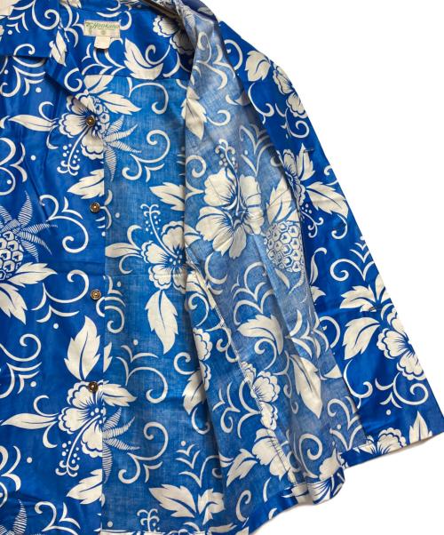 HOOKANO（ホオカノ）HOOKANO (ホオカノ) アロハシャツ ブルー×ホワイト サイズ:Sの古着・服飾アイテム