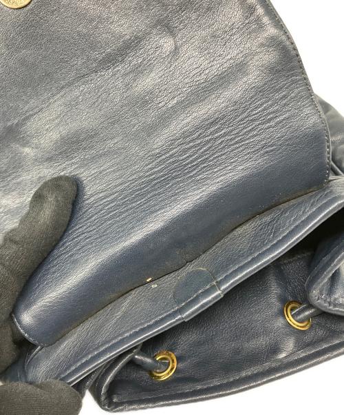 COLE HAAN（コールハーン）COLE HAAN (コールハーン) レザーリュック ネイビーの古着・服飾アイテム