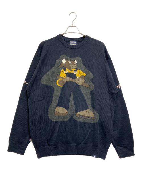 PHAT FARM（ファットファーム）PHAT FARM (ファットファーム) クルーネックニット ネイビー サイズ:XXLの古着・服飾アイテム