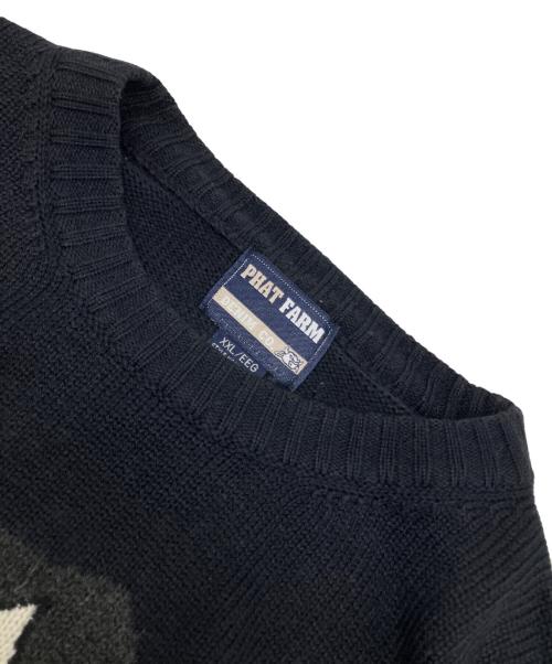 PHAT FARM（ファットファーム）PHAT FARM (ファットファーム) クルーネックニット ネイビー サイズ:XXLの古着・服飾アイテム