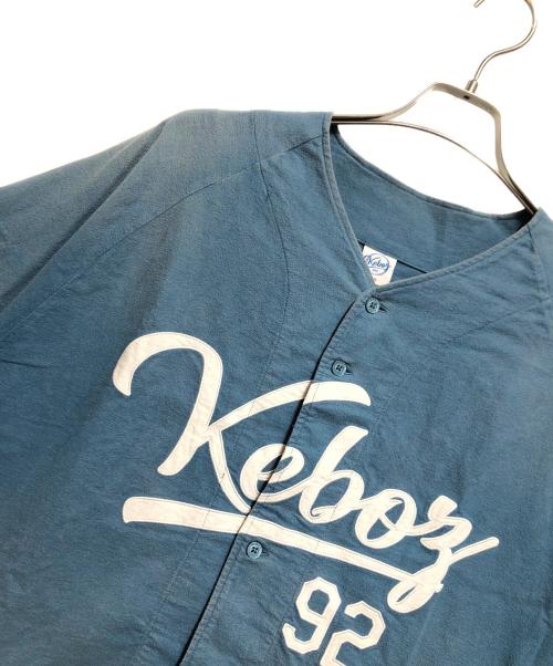 KEBOZ（ケボズ）KEBOZ (ケボズ) ベースボールシャツ ブルー サイズ:Ｌの古着・服飾アイテム