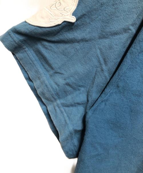 KEBOZ（ケボズ）KEBOZ (ケボズ) ベースボールシャツ ブルー サイズ:Ｌの古着・服飾アイテム